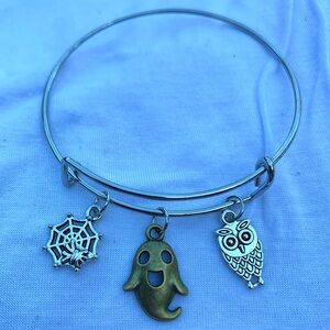 Brand New! Handmade! Adjustable Charm Bangle Bracelet!